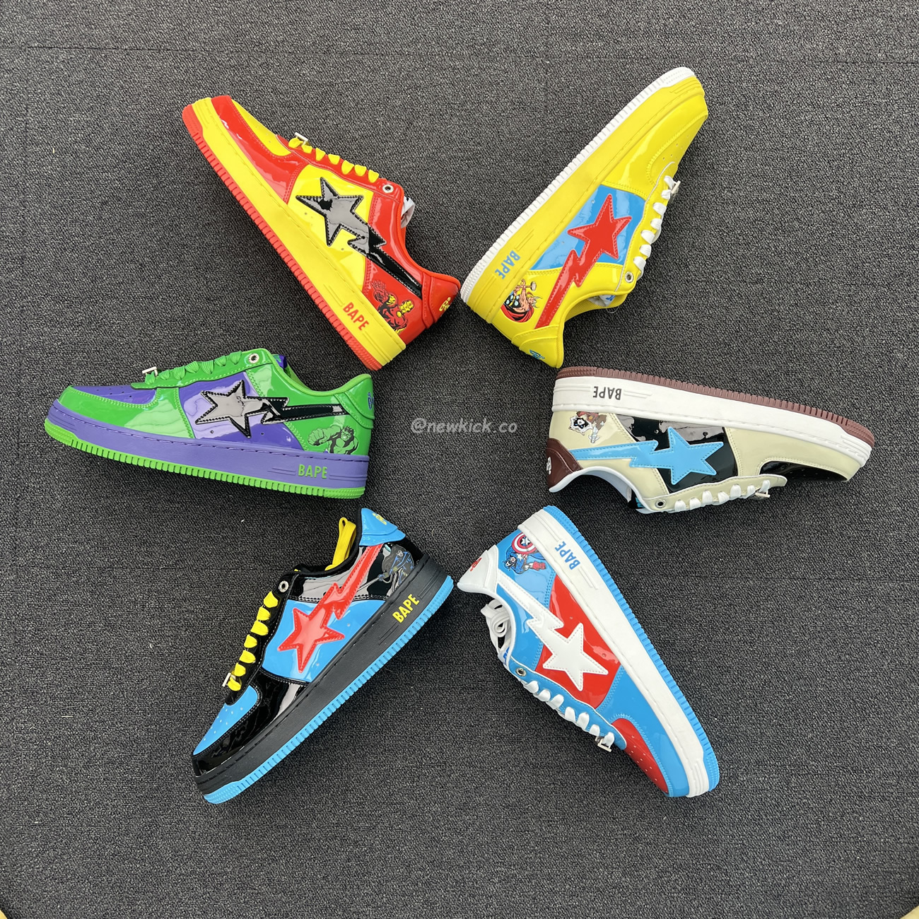 A Bathing Ape Bape Sta Marvel Comics Rocket Raccoon Thor Hulk Captain America Black Widow Iron Man  2022 (32) - newkick.vip